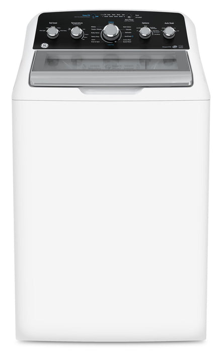GE 4.9 Cu. Ft. Top Load Washer and 7.2 Cu. Ft. Electric Dryer with SaniFresh