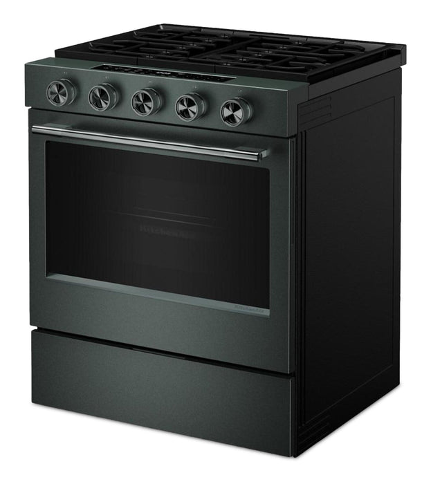 KitchenAid 30\" 5.0 Cu. Ft. Slide-in Gas Range with Convection Modes - Juniper - KSGS530SJP