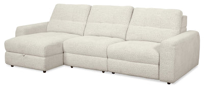 Scott Living Elevate Modular 3-Piece Left-Facing Chenille Fabric Power Sliding Sectional - Beige | Sofa sectionnel modulaire à coulissement électrique de gauche Elevate de Scott Living 3 pièces en tissu de chenille - beige