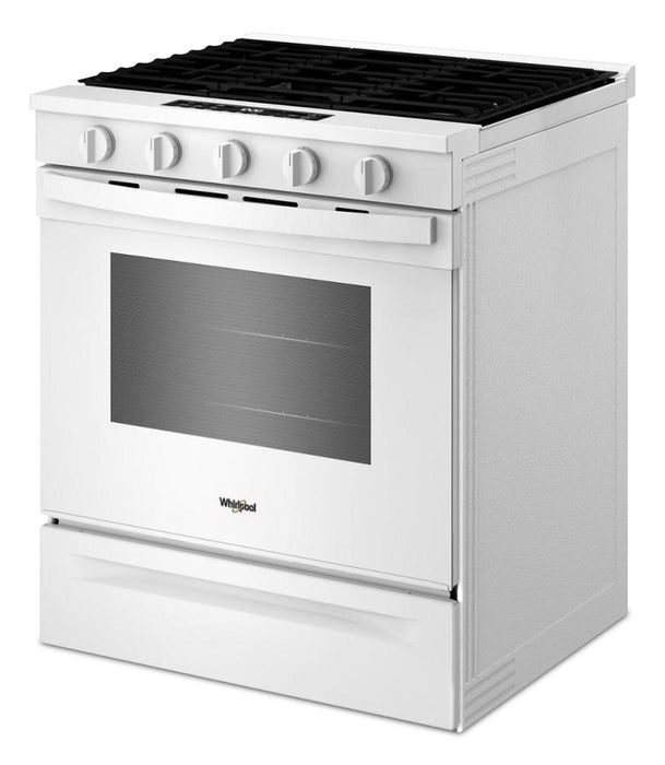 Whirlpool 30\" 5 Cu. Ft. Gas Range with Air Cooking - White - WSGS5030SW