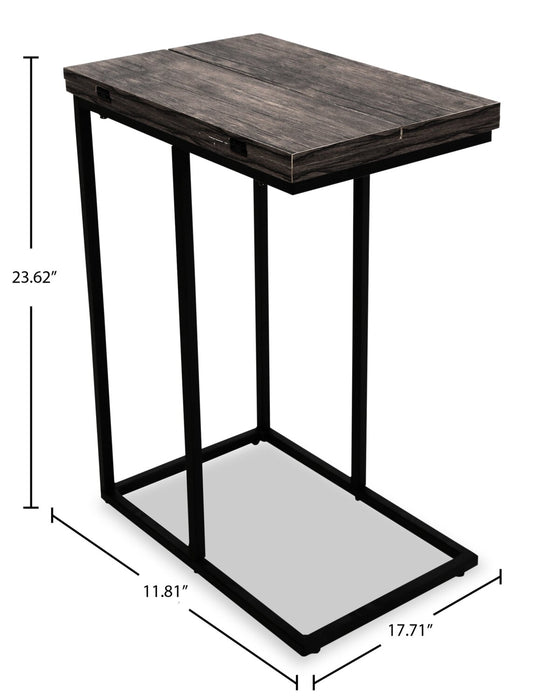 Pia 18\" C-Table with Expandable Top - Brown