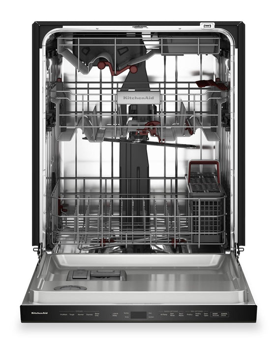 KitchenAid 24\" 44 dBA Dishwasher with 360° Max Jets™ Third Rack – Black Ore - KDPS724SBE