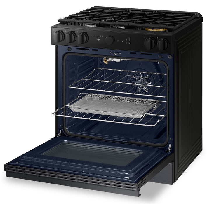 Samsung 6 Cu. Ft. Smart Gas Slide In Range with Air Fry and Air Sous Vide - Matte Black - NSG6DG8500MTAA