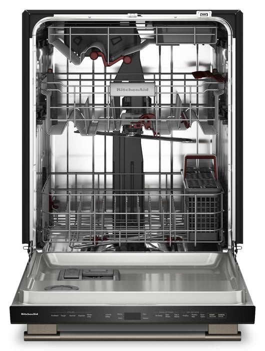 KitchenAid 24\" 44 dBA Dishwasher with 360° Max Jets™ Third Rack – Black Ore - KDTS724SBE