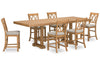 Archer 7pc Counter-Height Dining Package with 72-108\" Extension Table & 6 Chairs - Light Brown