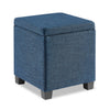 Ottawa 14.75\" Square Fabric Storage Ottoman - Navy