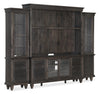 Baron 114\" Rustic 4-Piece Pine Entertainment Centre with Storage and Cable Management for TVs up to 70” - Weathered Charcoal