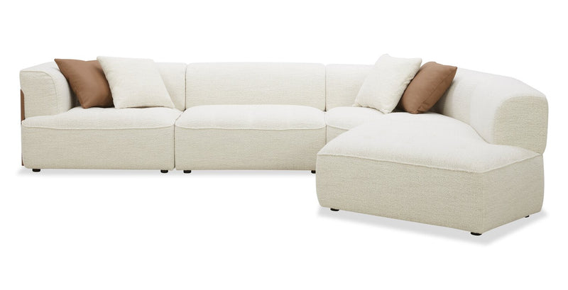 Tribeca 4-Piece Right-Facing Sectional - Pearl