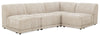 Kort & Co. Oaklyn Modular 4-Piece Fabric Sectional with Tufted Seat Cushions - Beige