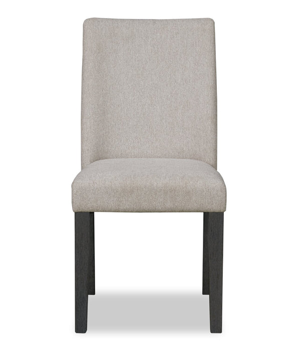 Emery 7pc Dining Set with Table & 6 Chairs, Wood, 72-96\"W Extension - Black & Grey