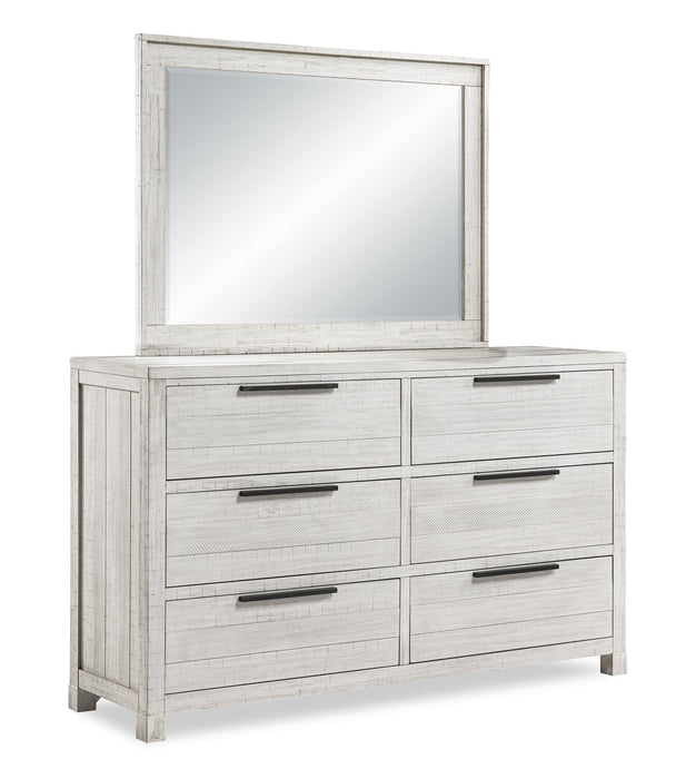 Haven Bedroom 6-Drawer Dresser, 65\"W x 39\"H - White
