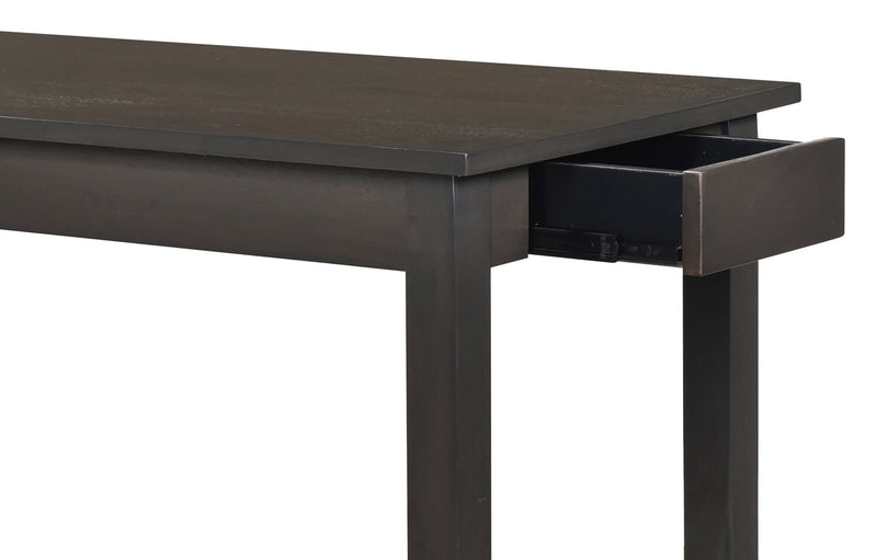 Noah 60” Modern Sofa Table with 3 Counter-Height Stools and USB Ports - Grey