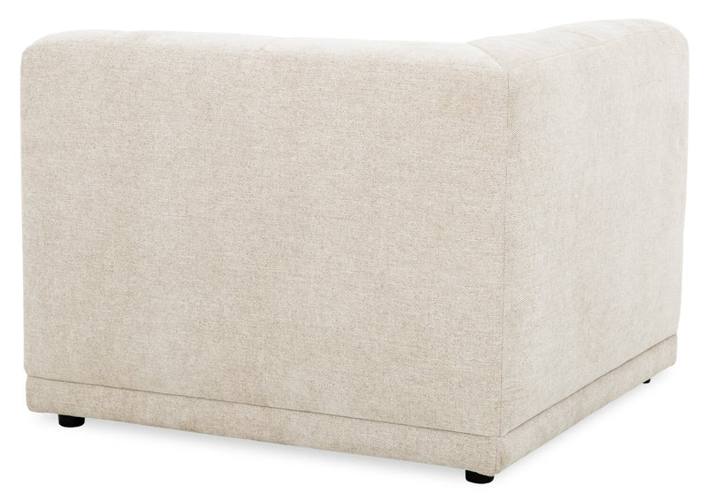 Kort & Co. Oaklyn Modular 38.5\" Fabric Corner Chair with Tufted Seat Cushion - Beige