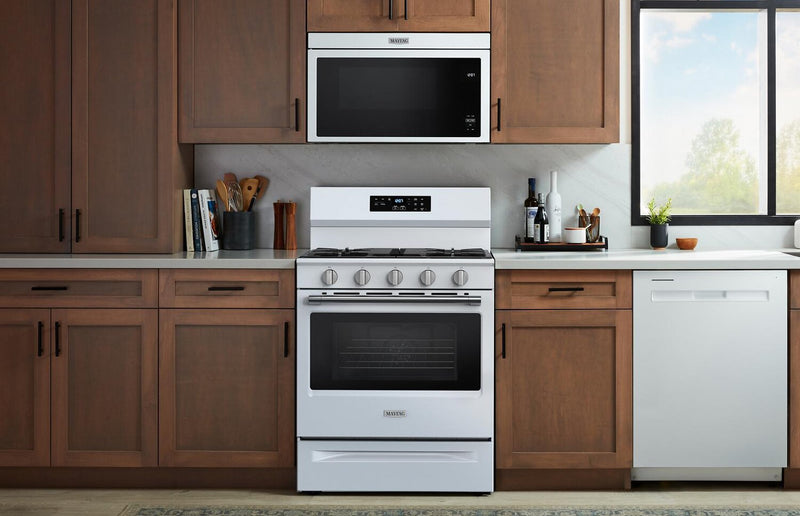 Maytag 5 Cu. Ft. Convection Gas Range with No Preheat Air Fry - White - MFGS6030RW