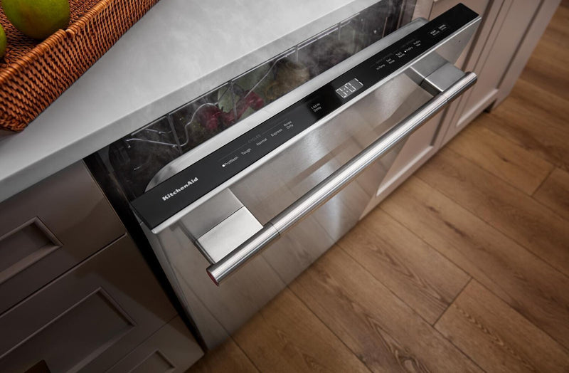 KitchenAid 24\" 44 dBA Dishwasher with 360° Max Jets™ Third Rack – PrintShield Stainless - KDFS424SPS