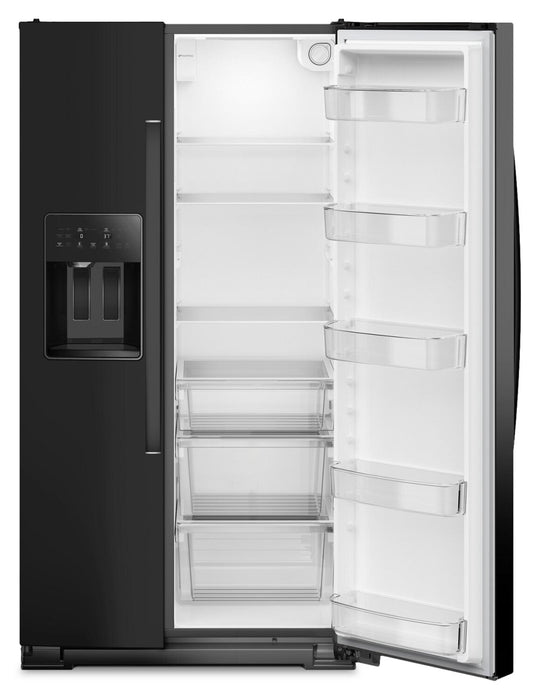 Whirlpool 36\" 21 Cu. Ft. Side-by-Side Refrigerator - Black - WRSC5536RB