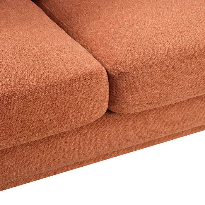 Cosmo 80\" Fabric Sofa with Tufted Back Cushions - Orange