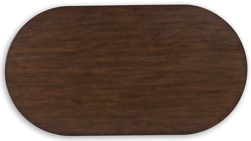 Barlow 52” Solid Wood Mid-Century Modern Coffee Table - Brown