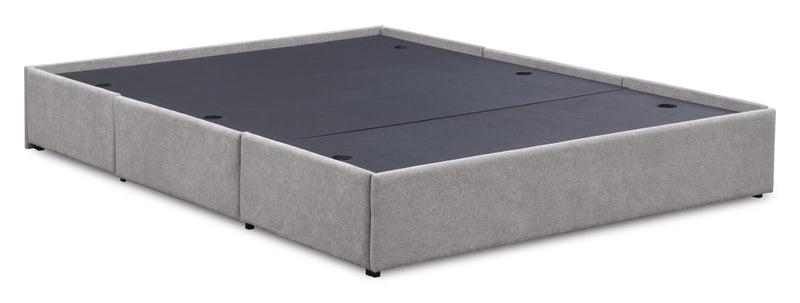 Amos Upholstered Storage Bed in Grey Fabric with Tufted Headboard & 3 Built-in Drawers - King Size