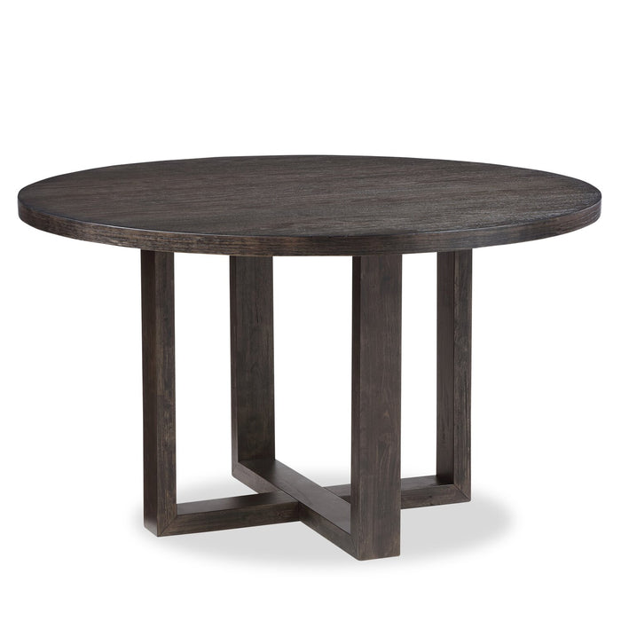 Zelda Dining Table with Pedestal Base, 52\"W Round  - Espresso Brown