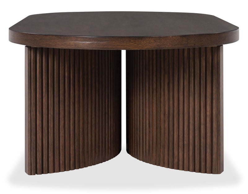 Barlow 52” Solid Wood Mid-Century Modern Coffee Table - Brown