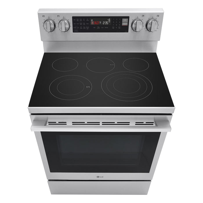 LG 6.3 Cu. Ft. Smart Electric Range with Air Fry - Fingerprint Resistant Stainless Steel - LREN6325XE
