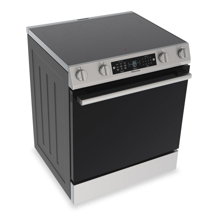 Hisense 30\" 5.8 Cu. Ft. Electric Range with Air Fry and Steam Clean - Stainless Steel - HFE3502CAS