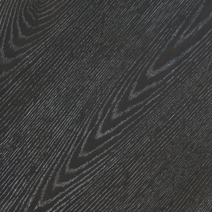 Declan 18\" Modern Round End Table with Shelf - Black