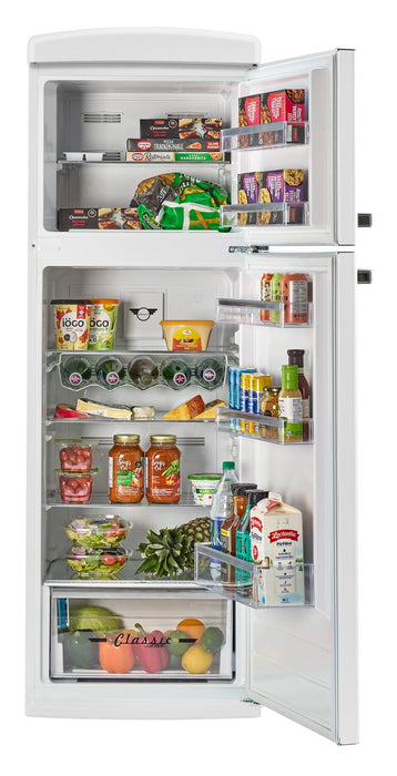Unique Classic Retro 24\" 11 Cu Ft. Top Freezer Refrigerator – Marshmallow White - UNQ-310L W TM