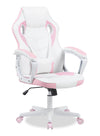Velocity 24\" Ergonomic Gaming Chair - White & Pink