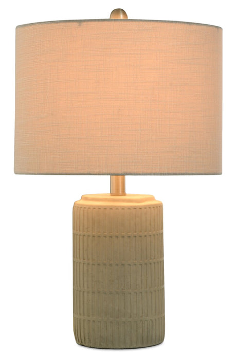 Archer 21” Grey and White Ceramic Table Lamp