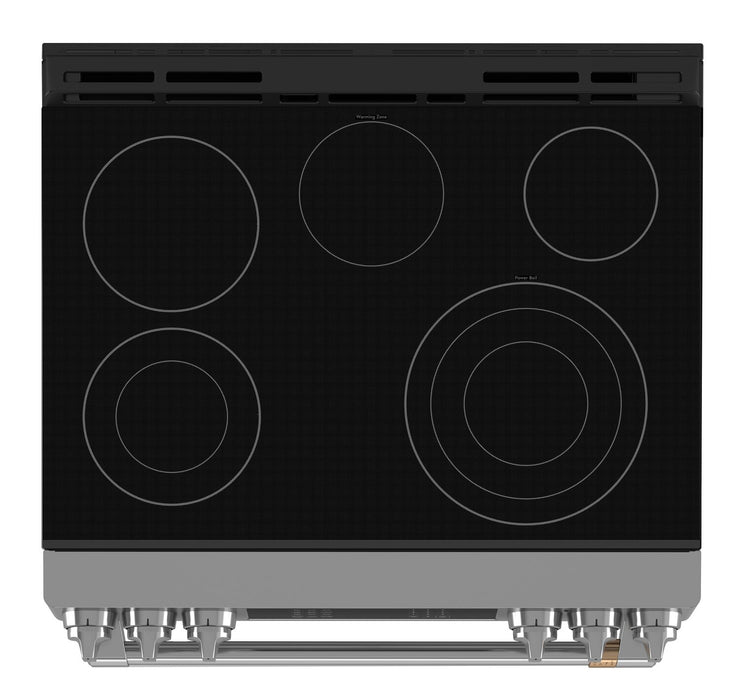 Café 30\" 5.7 Cu. Ft. Electric Range with Dynamic Bake - Stainless Steel - CRS70XAWCS1