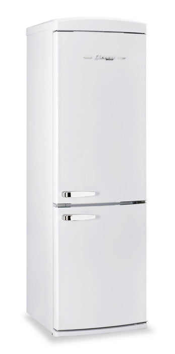 Classic Retro by Unique 24\" 12 Cu. Ft. Bottom-Freezer Refrigerator - Marshmallow White - UGP-340L W AC