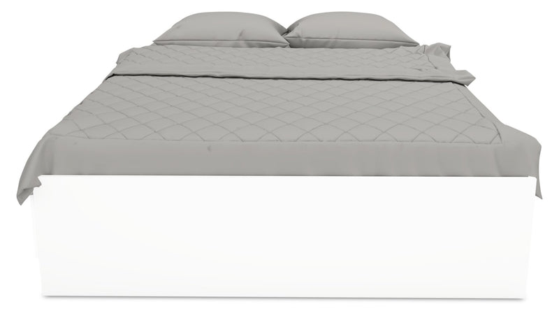 Riley Mates Bed with 3-Drawer Storage for Kids, Made in Canada, White - Full Size