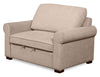 Scott Living Haven 55\" Chenille Fabric Sleeper Chair with Wood Legs - Taupe