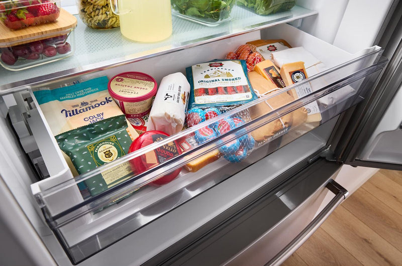 KitchenAid 36\" 20 Cu. Ft. Counter-Depth French-Door Refrigerator - White - KRFC136RWH