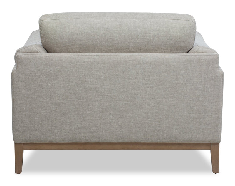 Valley 44\" Fabric Chair with Rubberwood Base and Legs - Sand