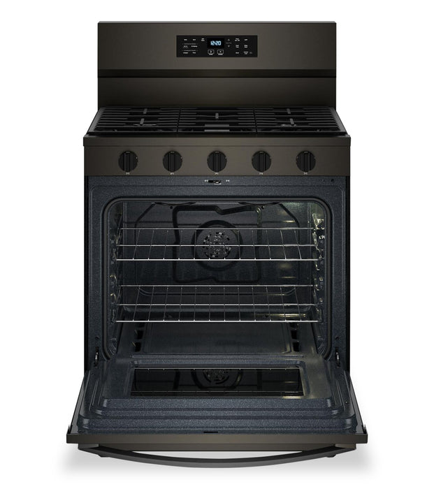 Whirlpool 5 Cu. Ft. Gas Range with Air Fry and Self-Clean - Black Stainless Steel - WFGS5030RV