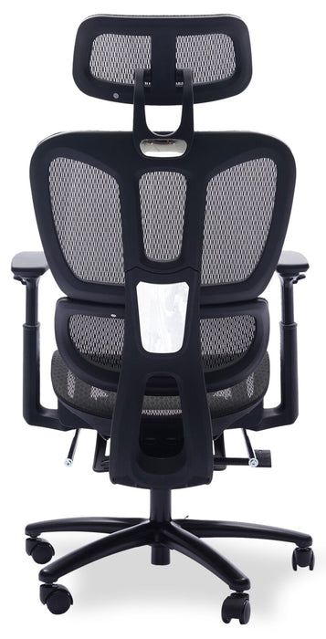 Sealy® Diego 26.3” Adjustable Office Chair with Mesh Padding & Footrest - Black