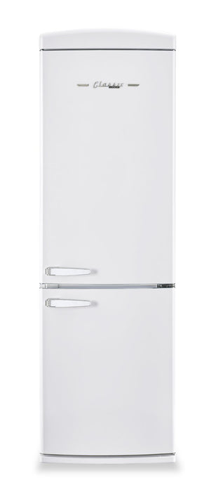 Classic Retro by Unique 24\" 12 Cu. Ft. Bottom-Freezer Refrigerator - Marshmallow White - UGP-340L W AC
