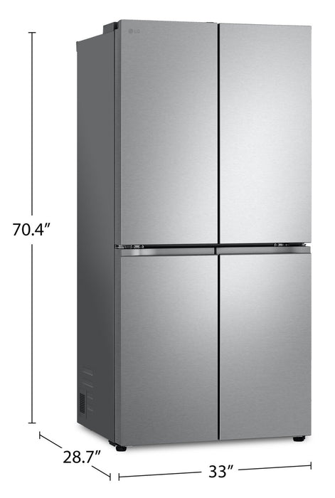 LG 33\" 18.6 Cu. Ft. French 4-Door Counter-Depth Refrigerator - Stainless Steel - LF19C8200S