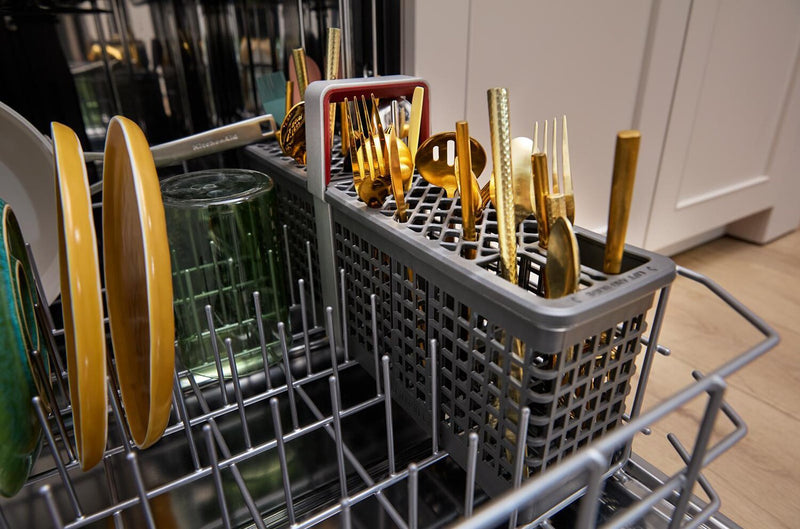 KitchenAid 24\" 44 dBA Dishwasher with 360° Max Jets™ Third Rack – Black Ore - KDTS424SBE