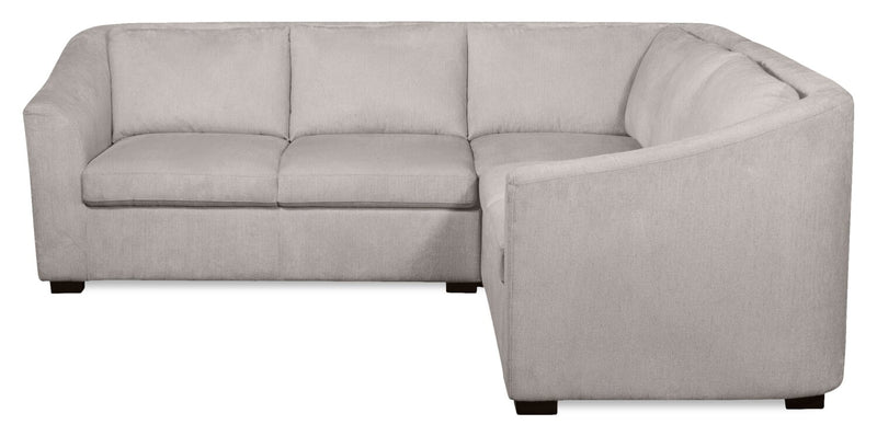 Envy 3-Piece Chenille Fabric Sectional - Fog Grey