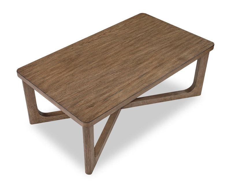 Maxwell 48\" Coffee Table - Light Brown Hickory