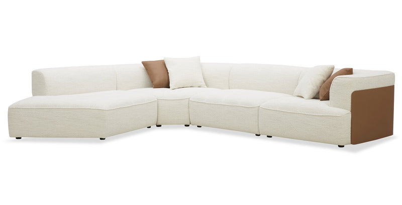 Tribeca 4-Piece Left-Facing Sectional - Pearl