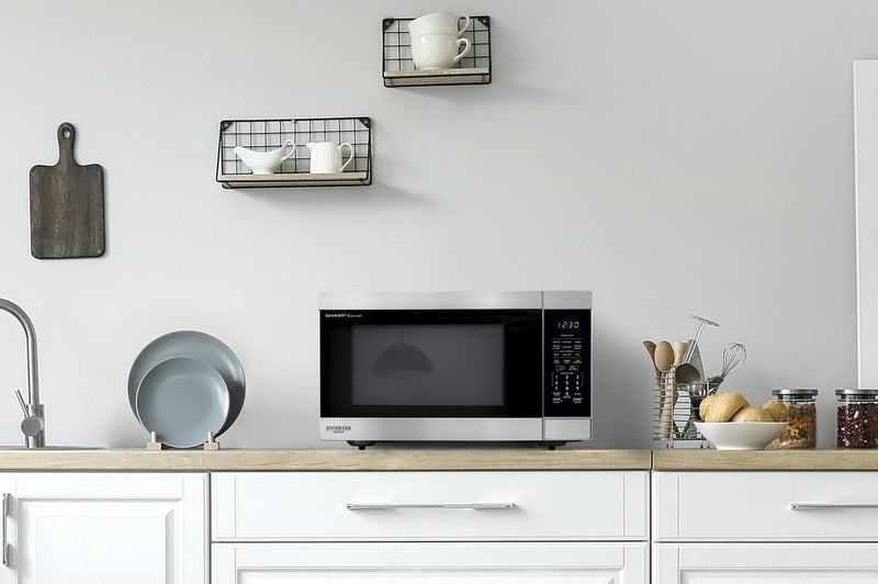 Sharp 2.2 Cu. Ft. Carousel® Countertop Microwave with Inverter Technology - Stainless Steel - SMC2264KSC