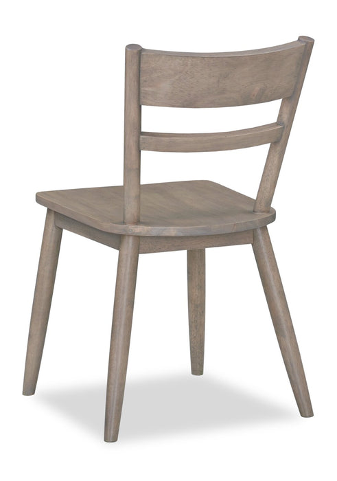 Remi Dining Chair with Curved Ladder-Back - Brown