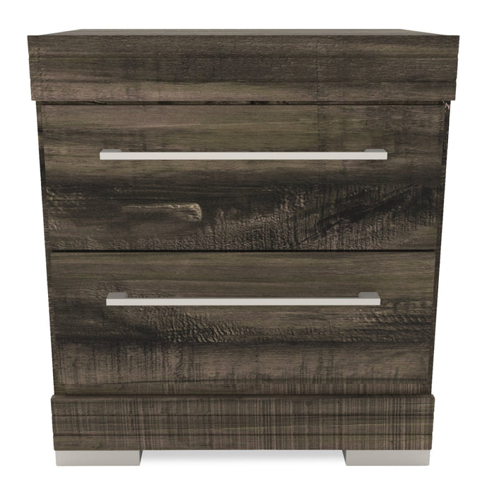 Riley 6pc Bedroom Set with Panel Bed, Dresser, Mirror & Nightstand, Made in Canada, Grey - Twin Size