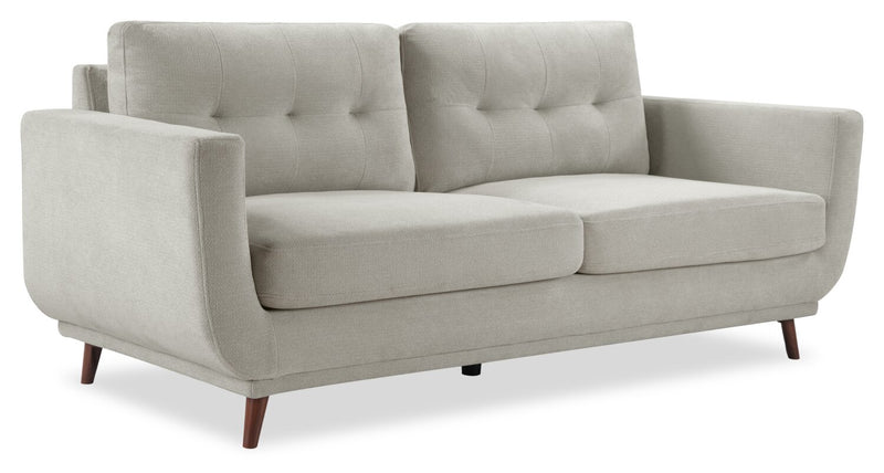 Cosmo 80\" Fabric Sofa with Tufted Back Cushions - Grey