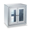 Roxie 31.5” Accent Cabinet with Glass Doors and LED Lighting - Silver